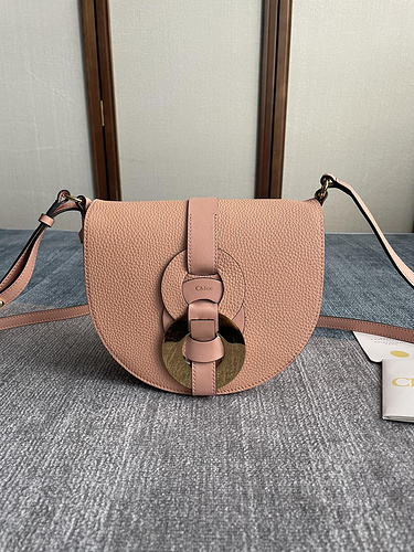 Chloe New Darryl Peach Oolong Powder Saddle Bag Number 6049-e8cdc754